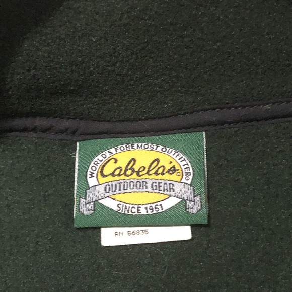 Cabela's Other - Cabelas Sweatshirt Pullover Men Sz XL Green 1/4 Snap Fleece Made in USA VINTAGE